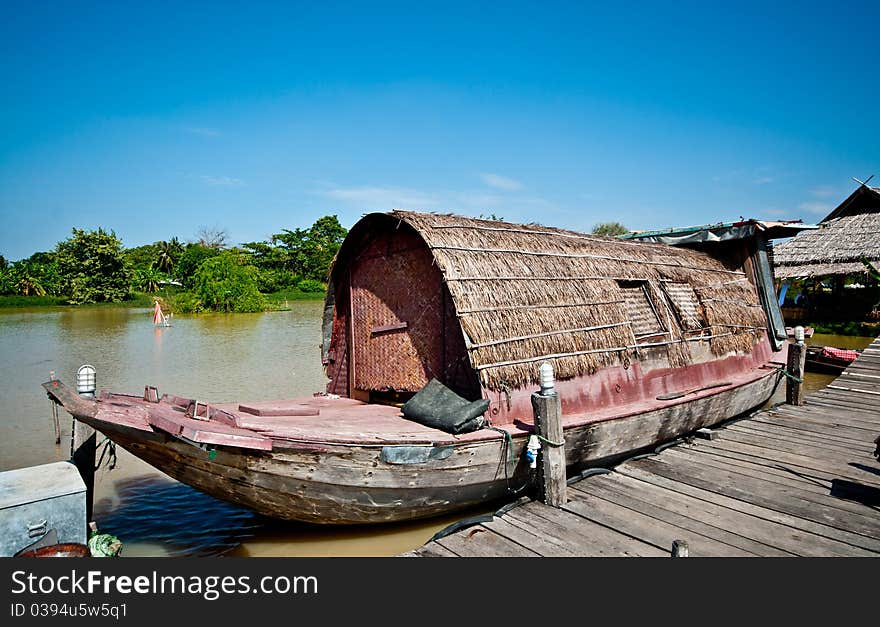 The Vintage boat in thailand