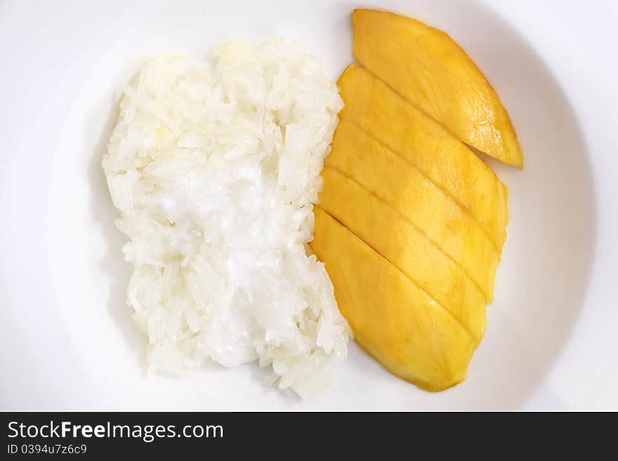 Sticky Rice With Mango, Thai Food