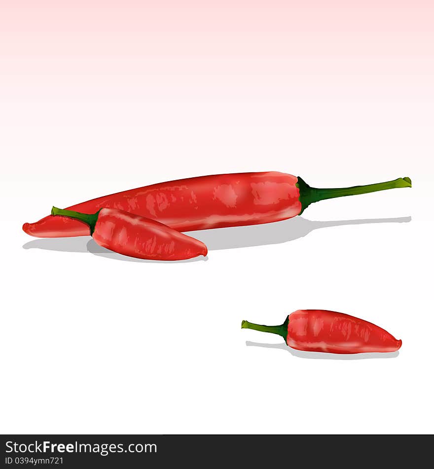 Illustration of chilli on abstract background