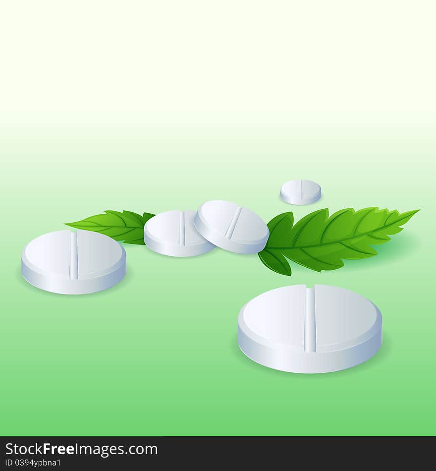 Pills with leaf