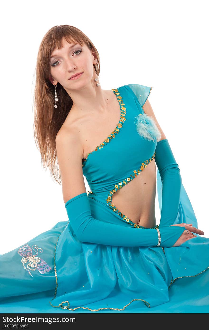 Belly Dancer in a blue