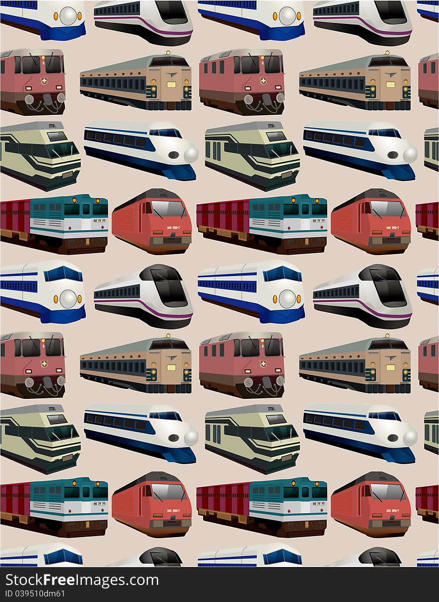 Seamless train pattern