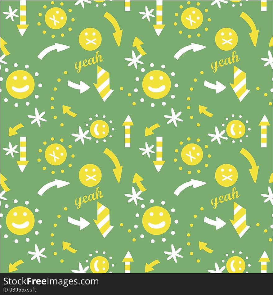 Seamless arrow pattern, drawing