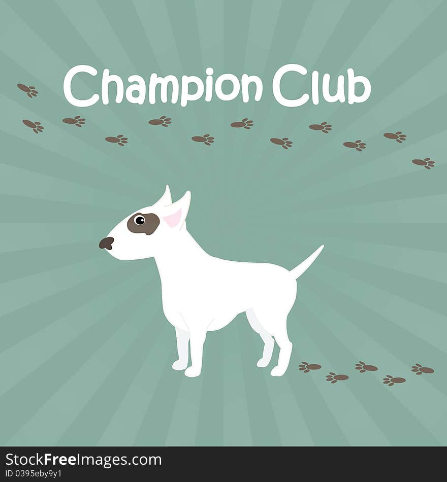 American Bull-terrier Funny Vector. American Bull-terrier Funny Vector