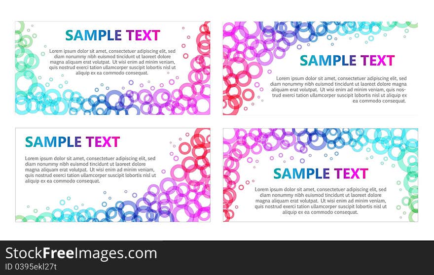 Set of four banners Vector. Set of four banners Vector