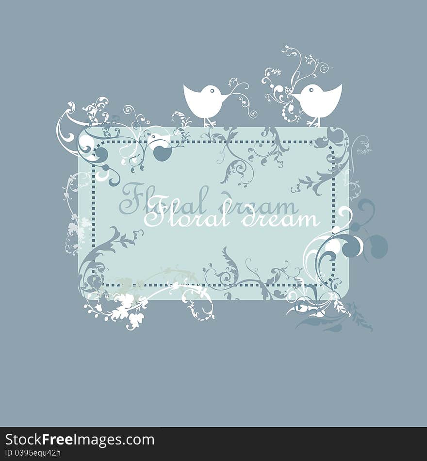 Floral Text Area Vector