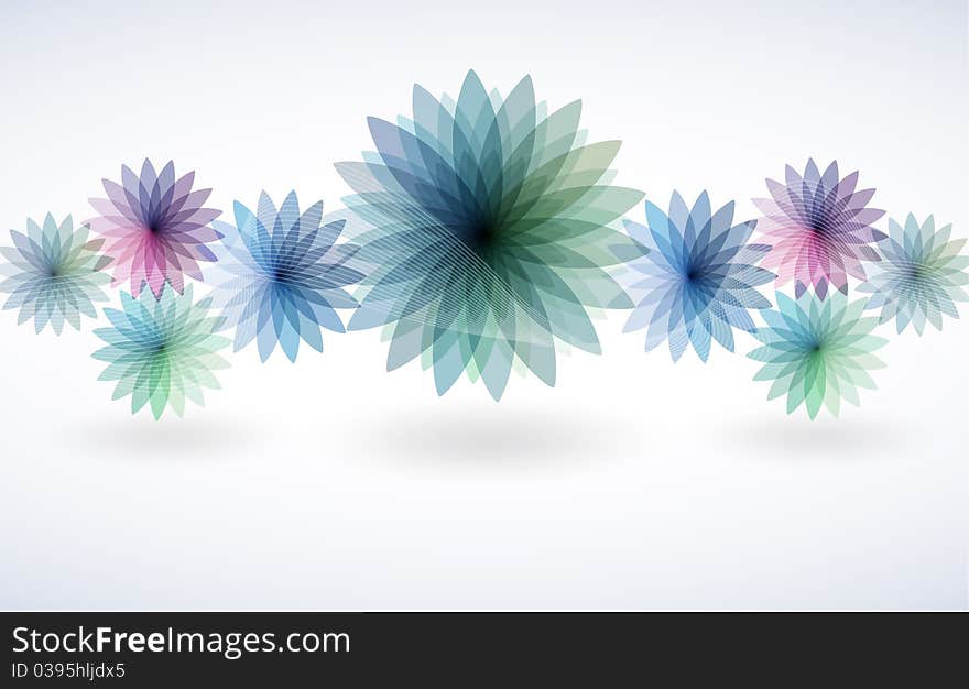 Vectro Flower card, banner background. Vectro Flower card, banner background