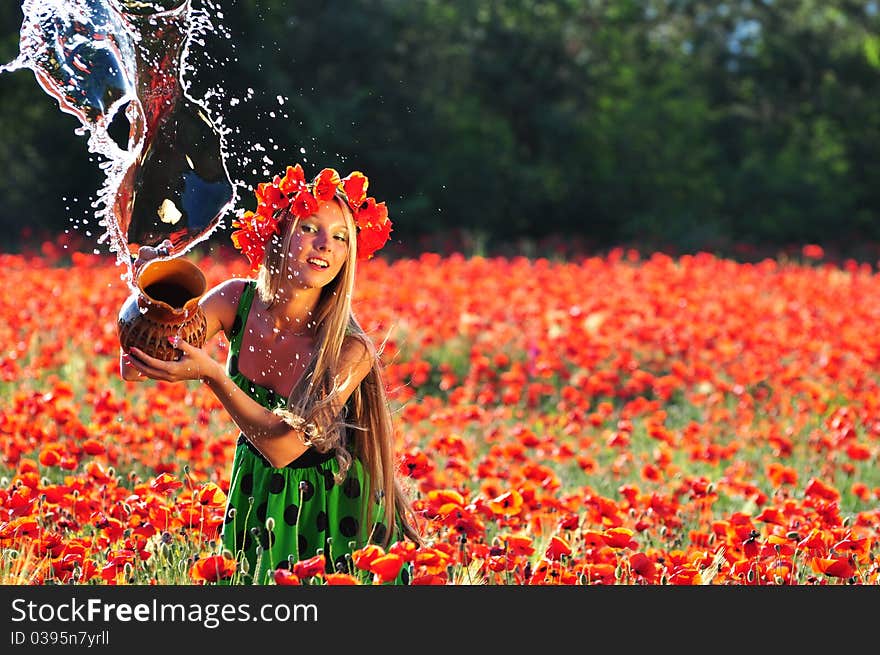 The girl in the field