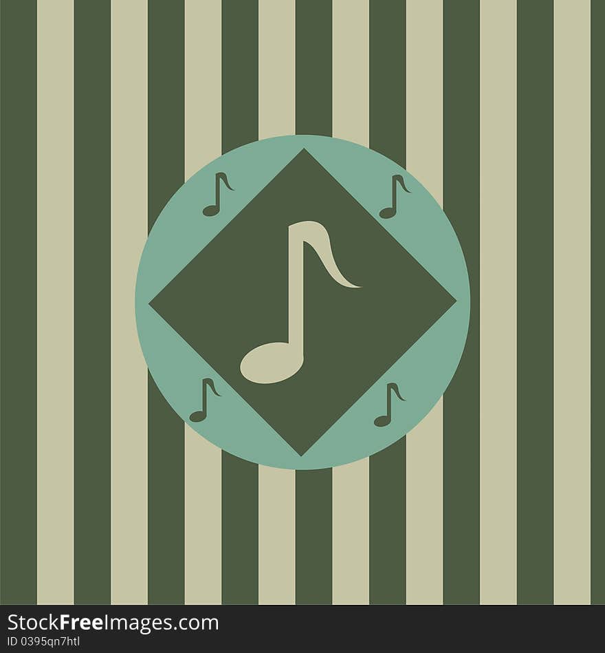 Cute colorful background with musical notes. Cute colorful background with musical notes