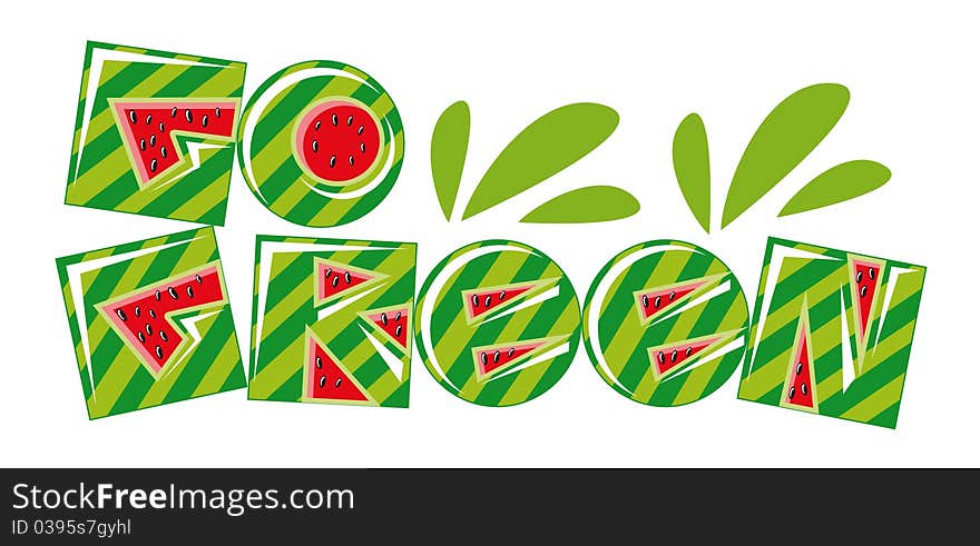 Watermelon go green created by used for environmental campaign