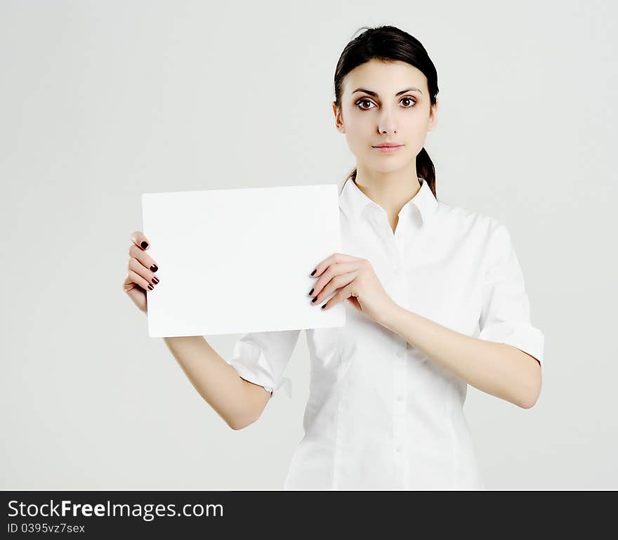 Woman with paper