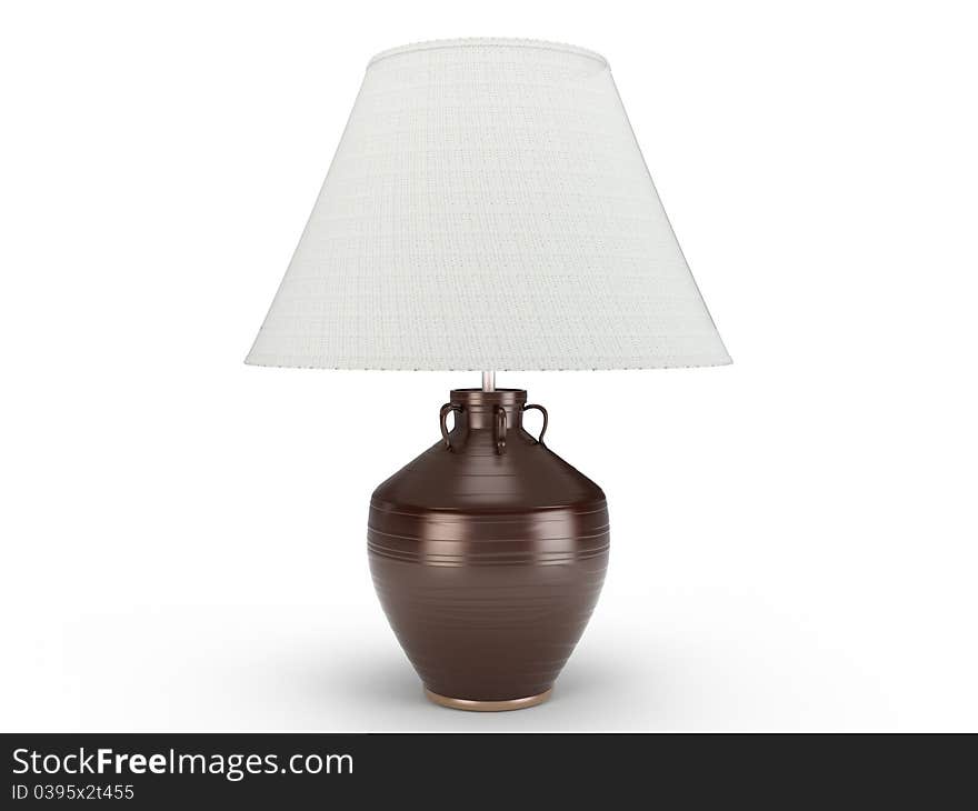 One Ceramic Lamp. 3D Illustration