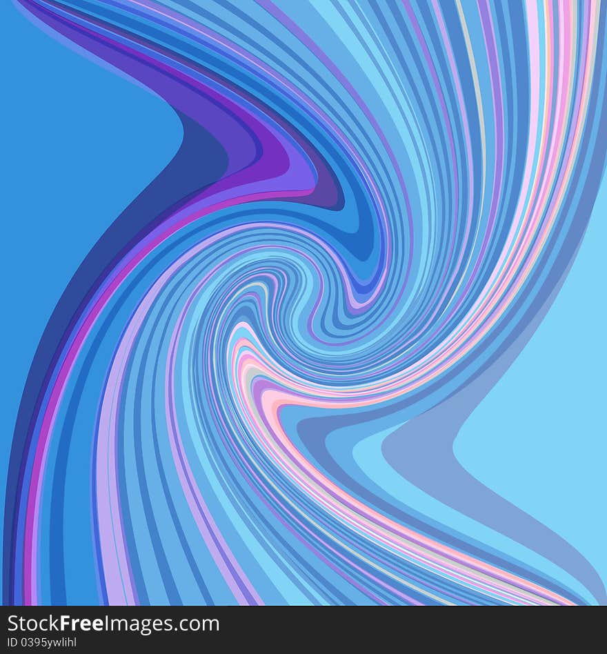 Abstract whirly background of blue and pink colors