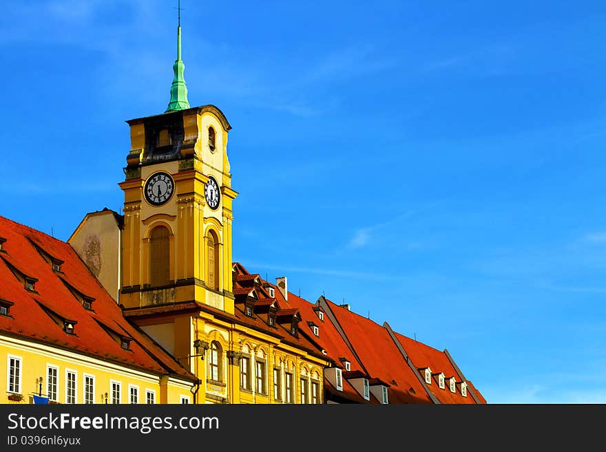 Bright photo of old building of Czech