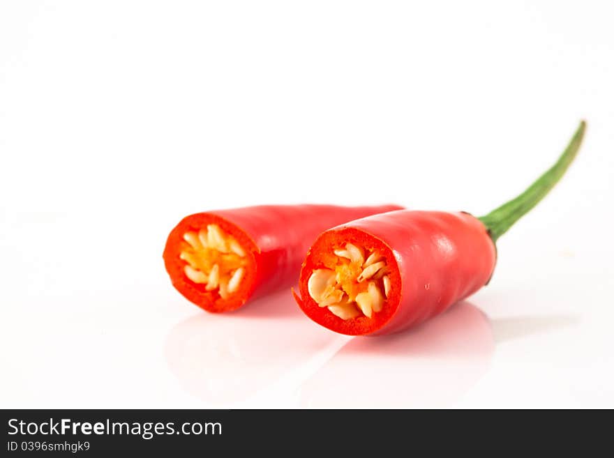 Chili isolated background