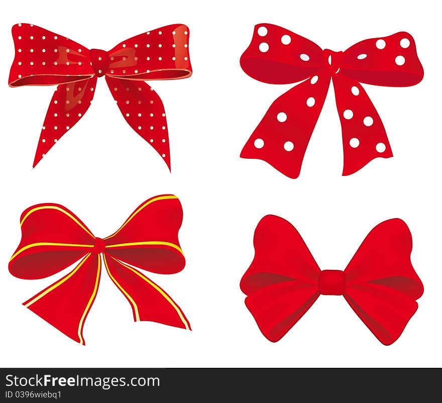 A set of red ribbons