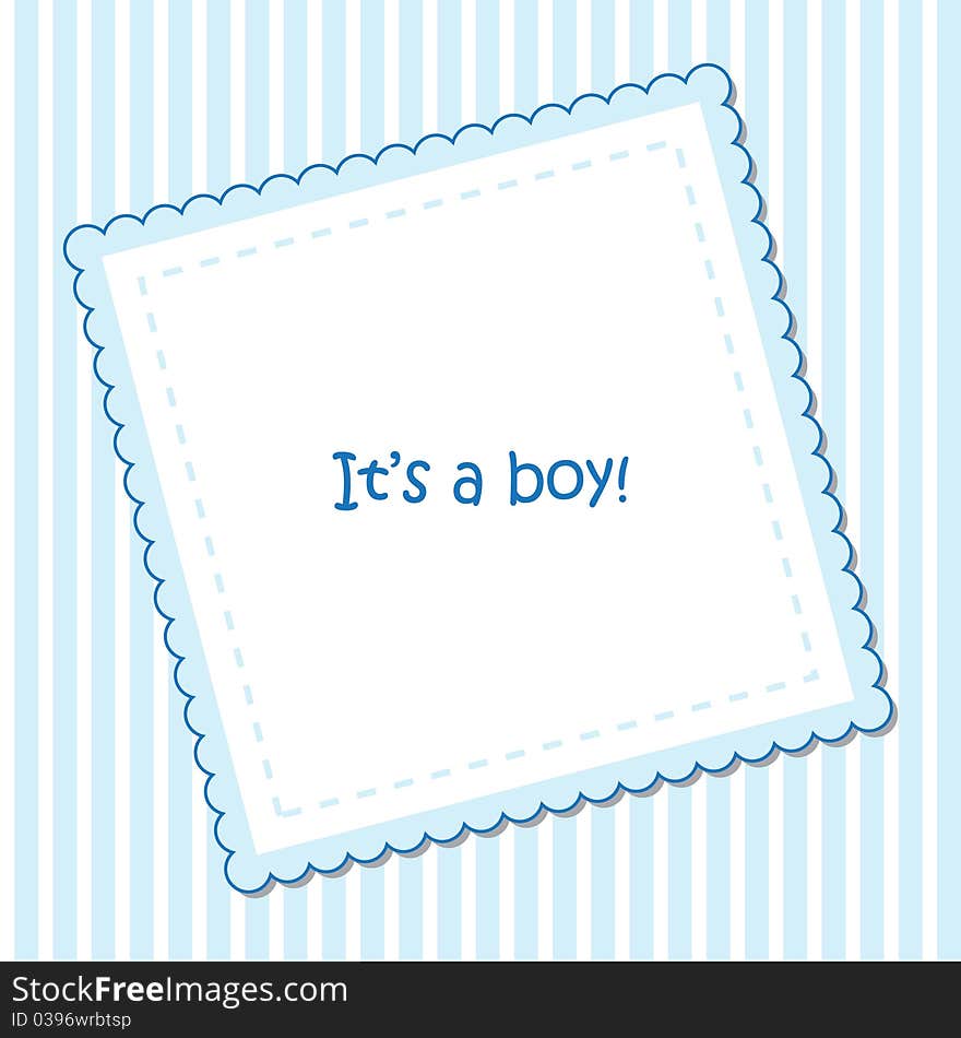 Blue baby arrival announcement. For boys