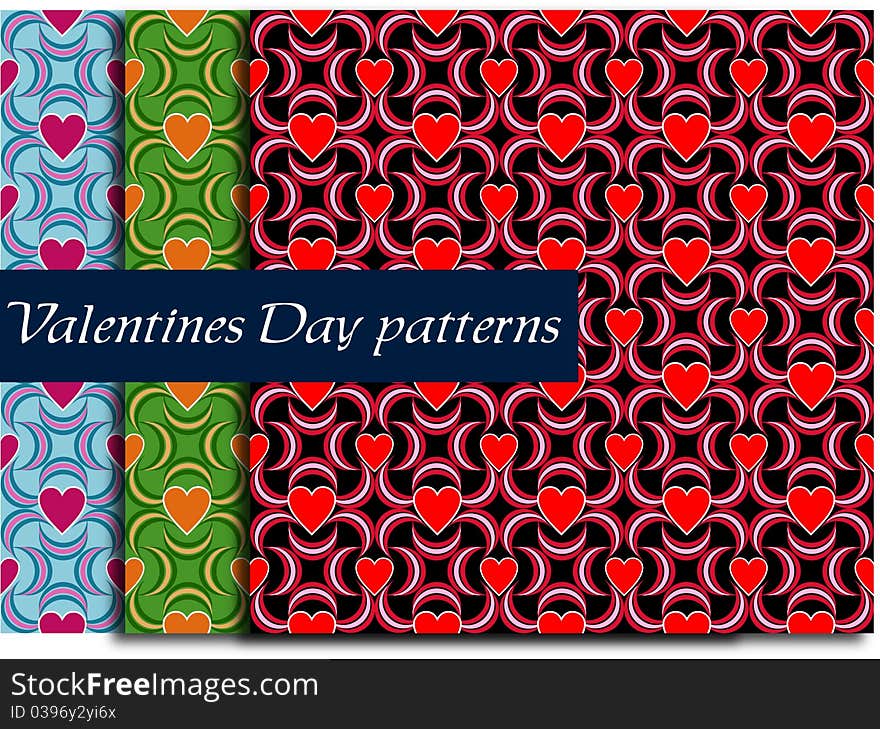 Valentines Day Pattern With Hearts