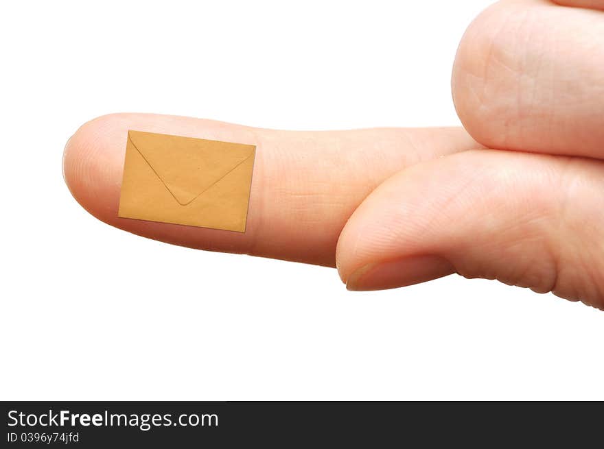 Small Empty Envelope On Woman S Finger