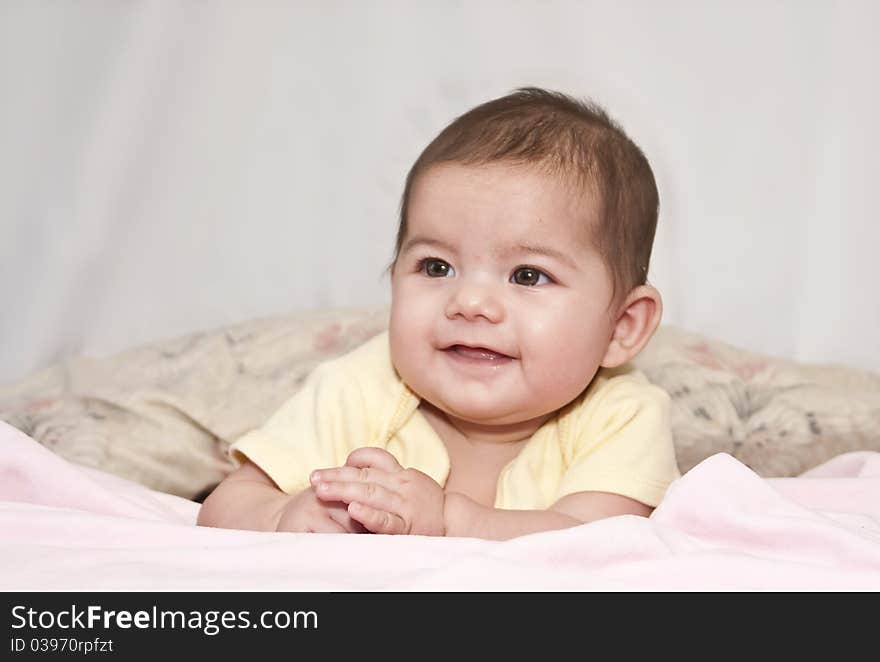 Such a beautiful smile from this baby girl so sweet from head to toe.