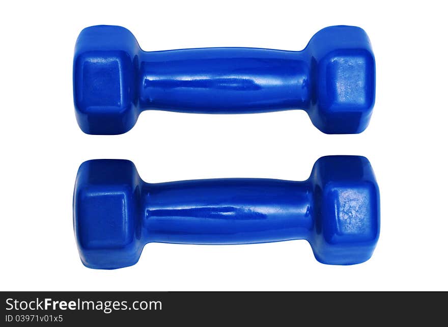 Pair of dumbbells isolated