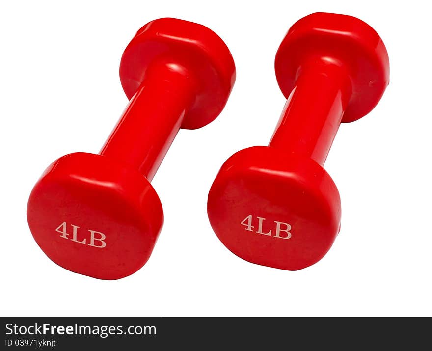 Pair of dumbbells isolated