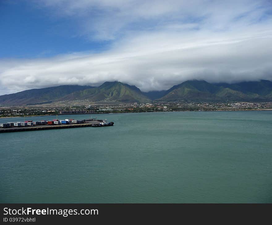 Clouds Over Mountains At Dockyard