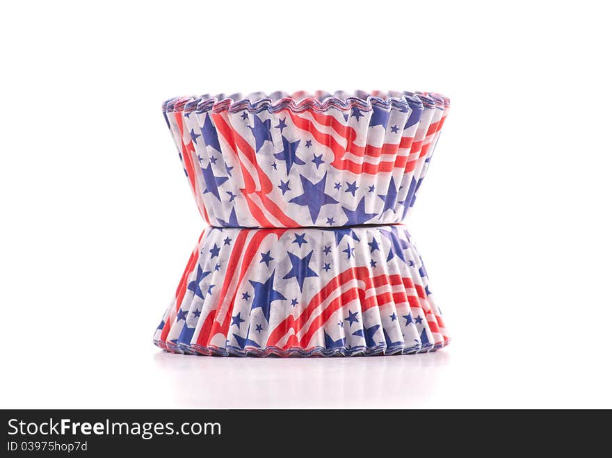 Red, White and Blue Patriotic Baking Cup Cake Holders. Red, White and Blue Patriotic Baking Cup Cake Holders