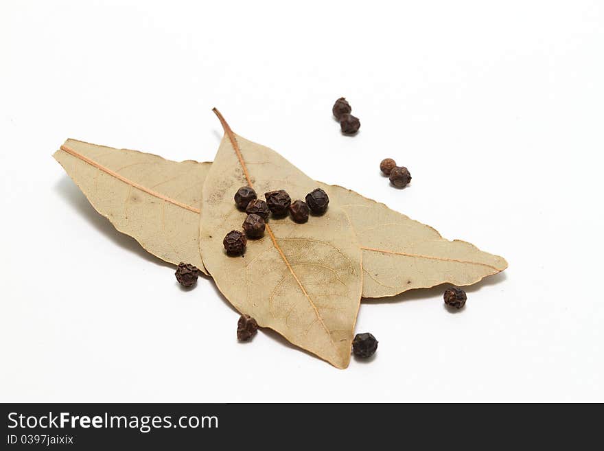 Bay leaf in a glass