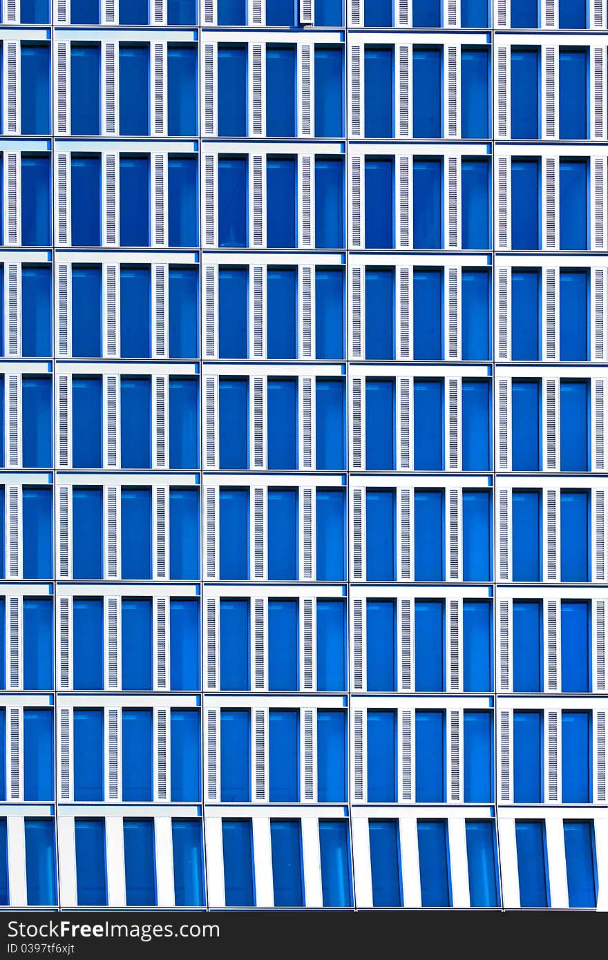 Windows of office buildings