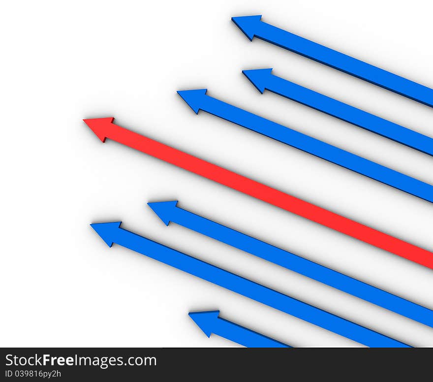 Movement direction to success. Isolated 3D image. Movement direction to success. Isolated 3D image.