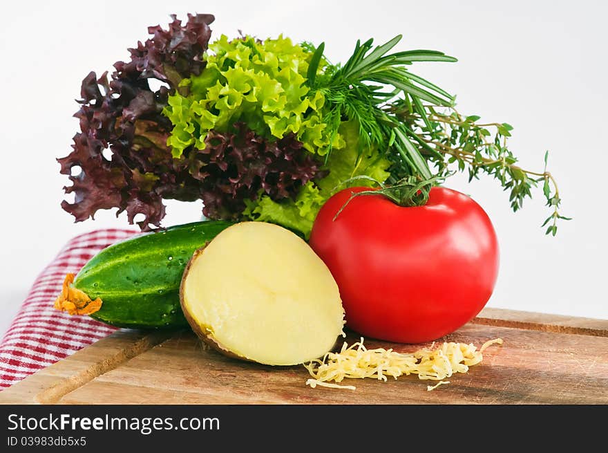 This is a close-up of vegetables and fruits