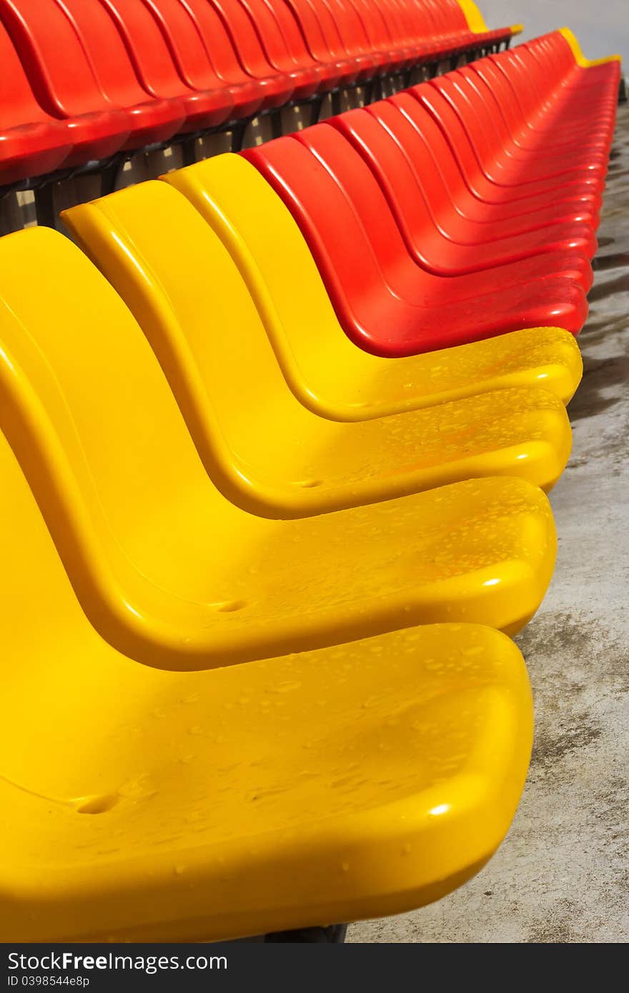 Abstract image of Stadium seat outdoor