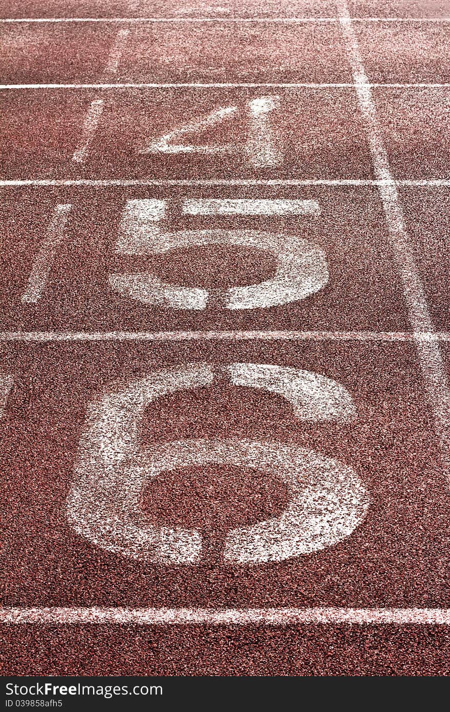 Number On A Running Track