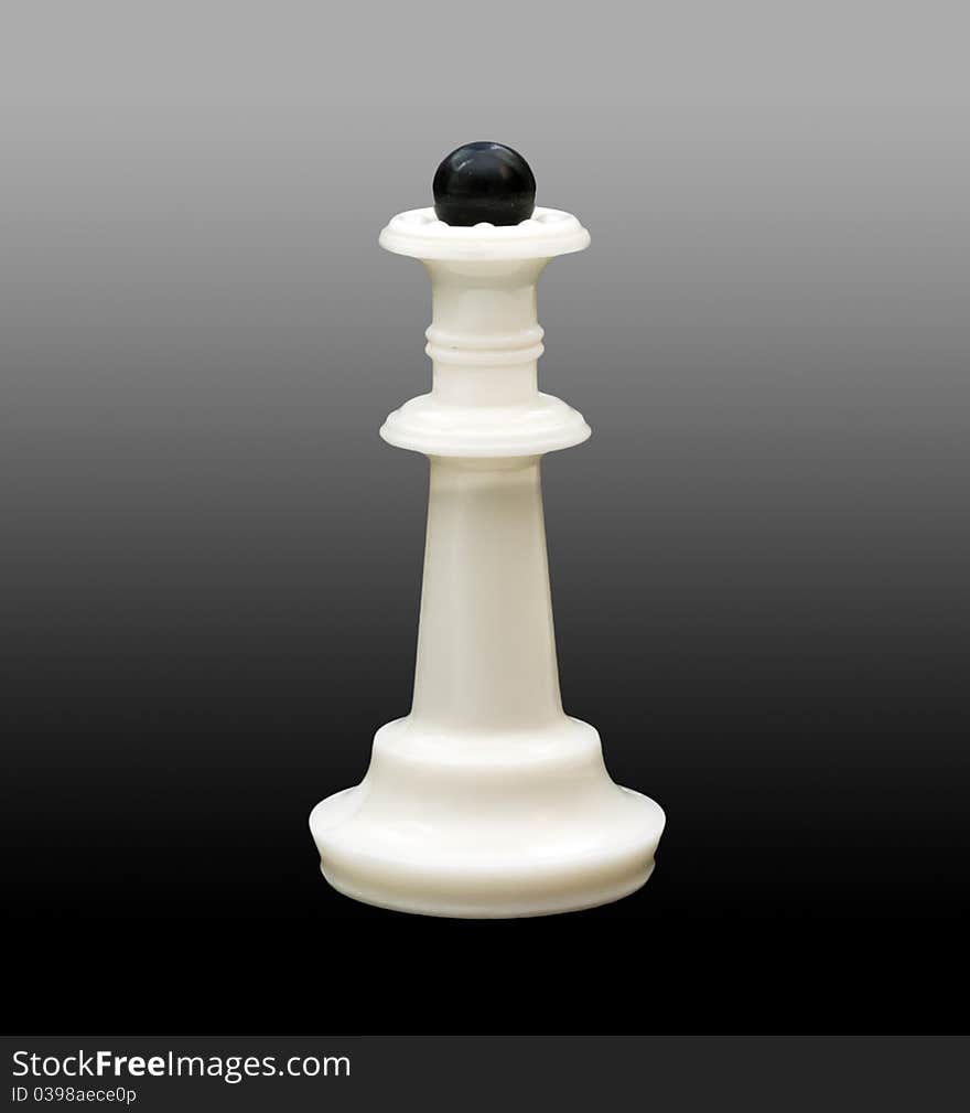 White chess on a gradient background