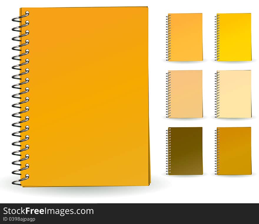 Yellow book isolated on white