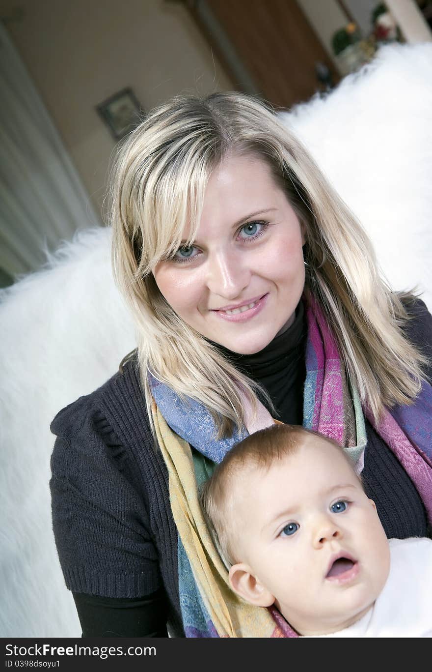 Young mother with her daughter. Young mother with her daughter