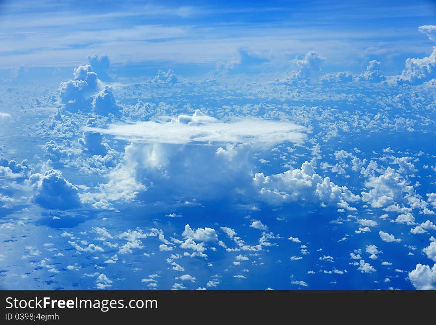 One special cloud in the sky, like one table in the air. One special cloud in the sky, like one table in the air