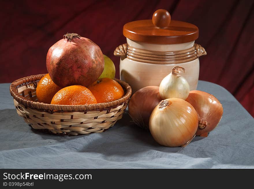 Fruit and vegetables. A still-life.