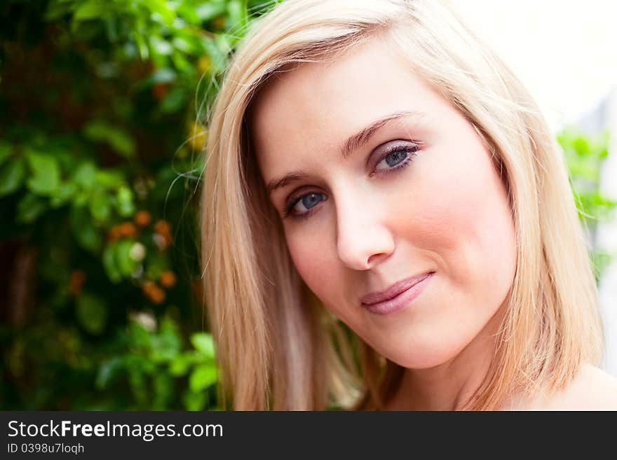 Young beautiful woman in spring. Young beautiful woman in spring