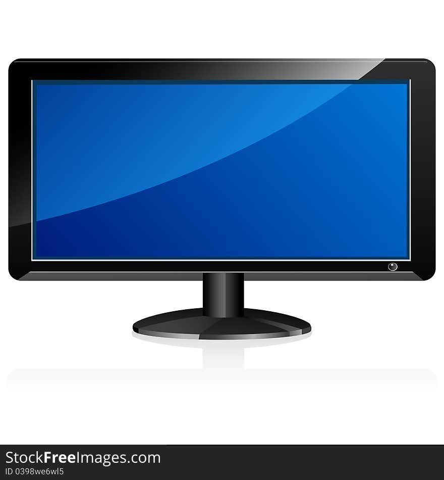 Illustration of lcd on white background. Illustration of lcd on white background