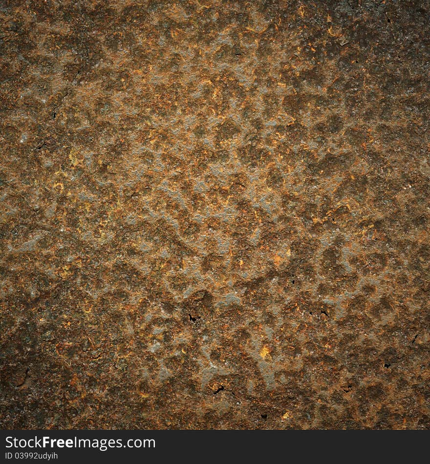 Corrosion metal sheet as background