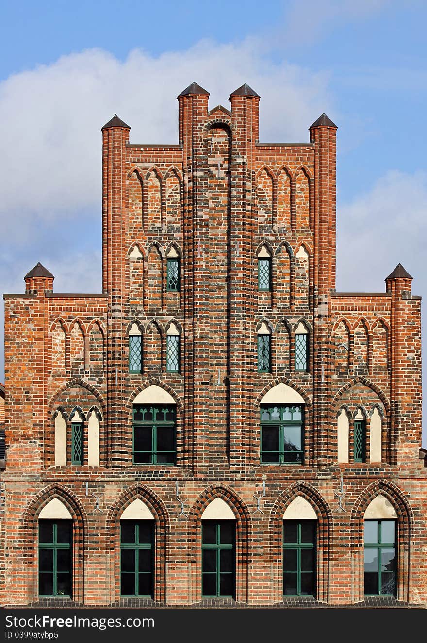 Old house at the market-place in Greifswald (Mecklenburg-Vorpommern, Germany). Old house at the market-place in Greifswald (Mecklenburg-Vorpommern, Germany)