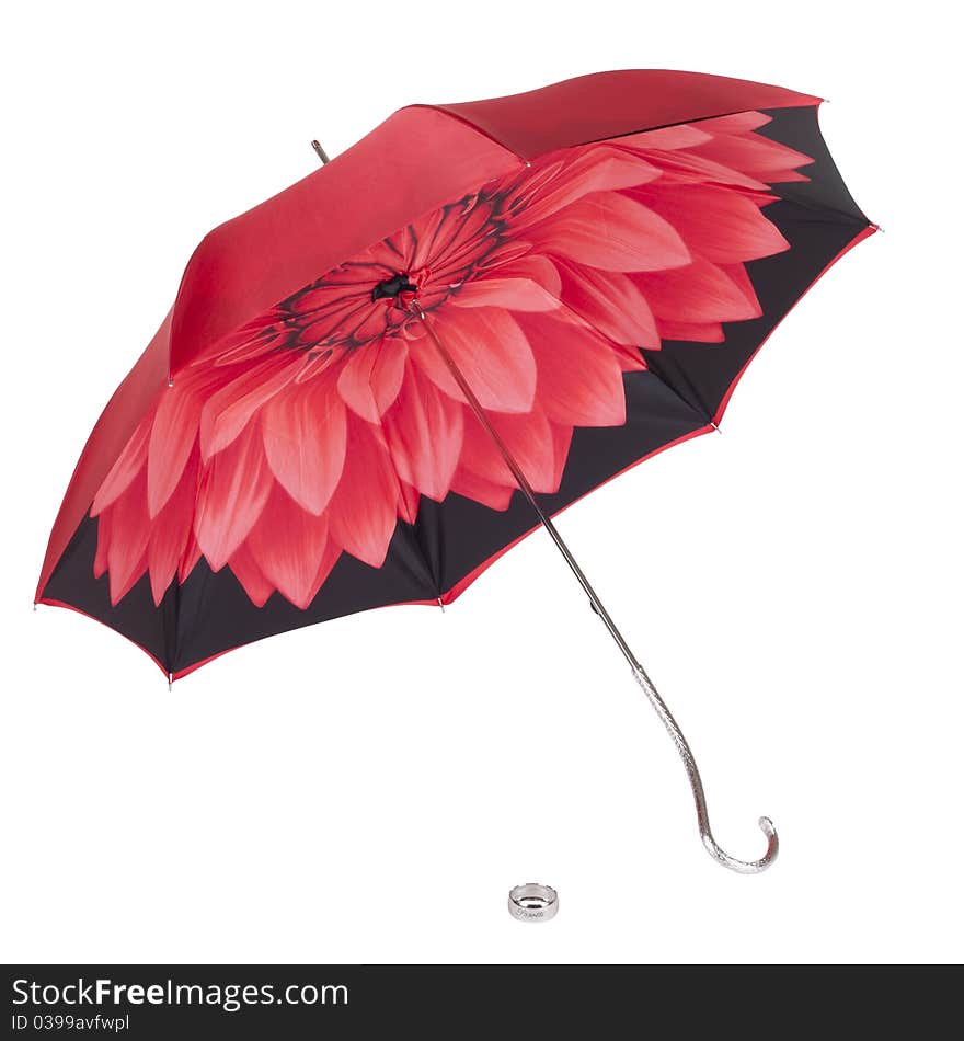 An umbrella on a white background. Isolated.