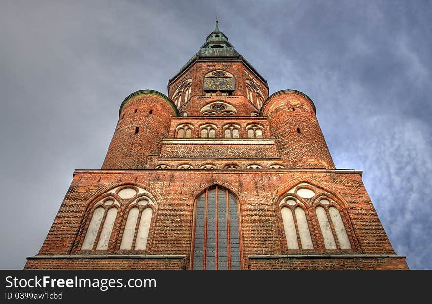 Cathedral St. Nikolai in Greifswald (Mecklenburg-Vorpommern, Germany) - HDR. Cathedral St. Nikolai in Greifswald (Mecklenburg-Vorpommern, Germany) - HDR