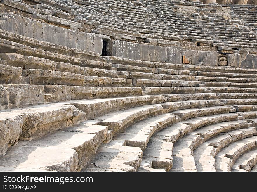 Ancient roman amphitheater Aspendos.