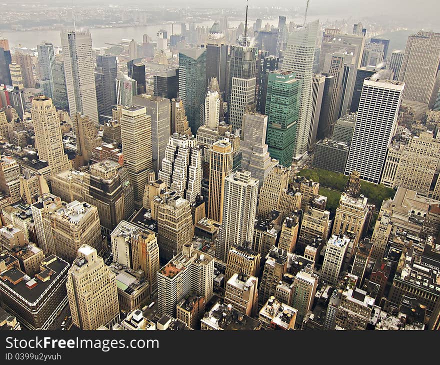 View of south west manhattan from the empire. View of south west manhattan from the empire