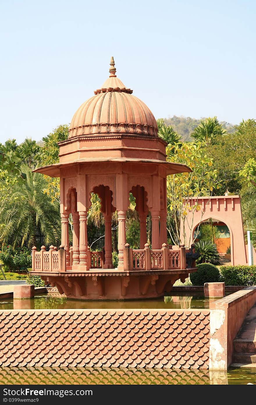 Pink Shah Sign Han Palace India Building