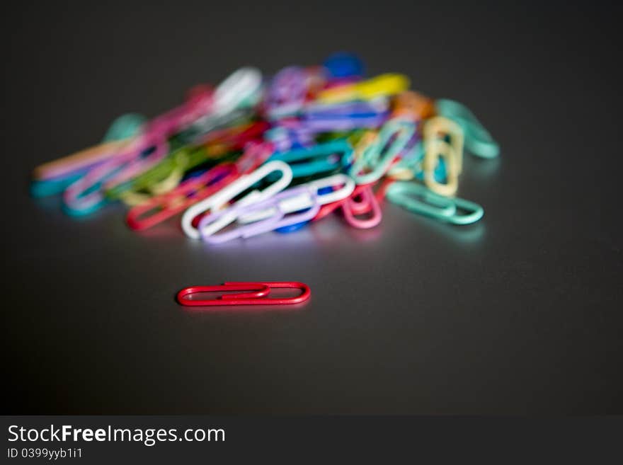 These are some colorful paper clips