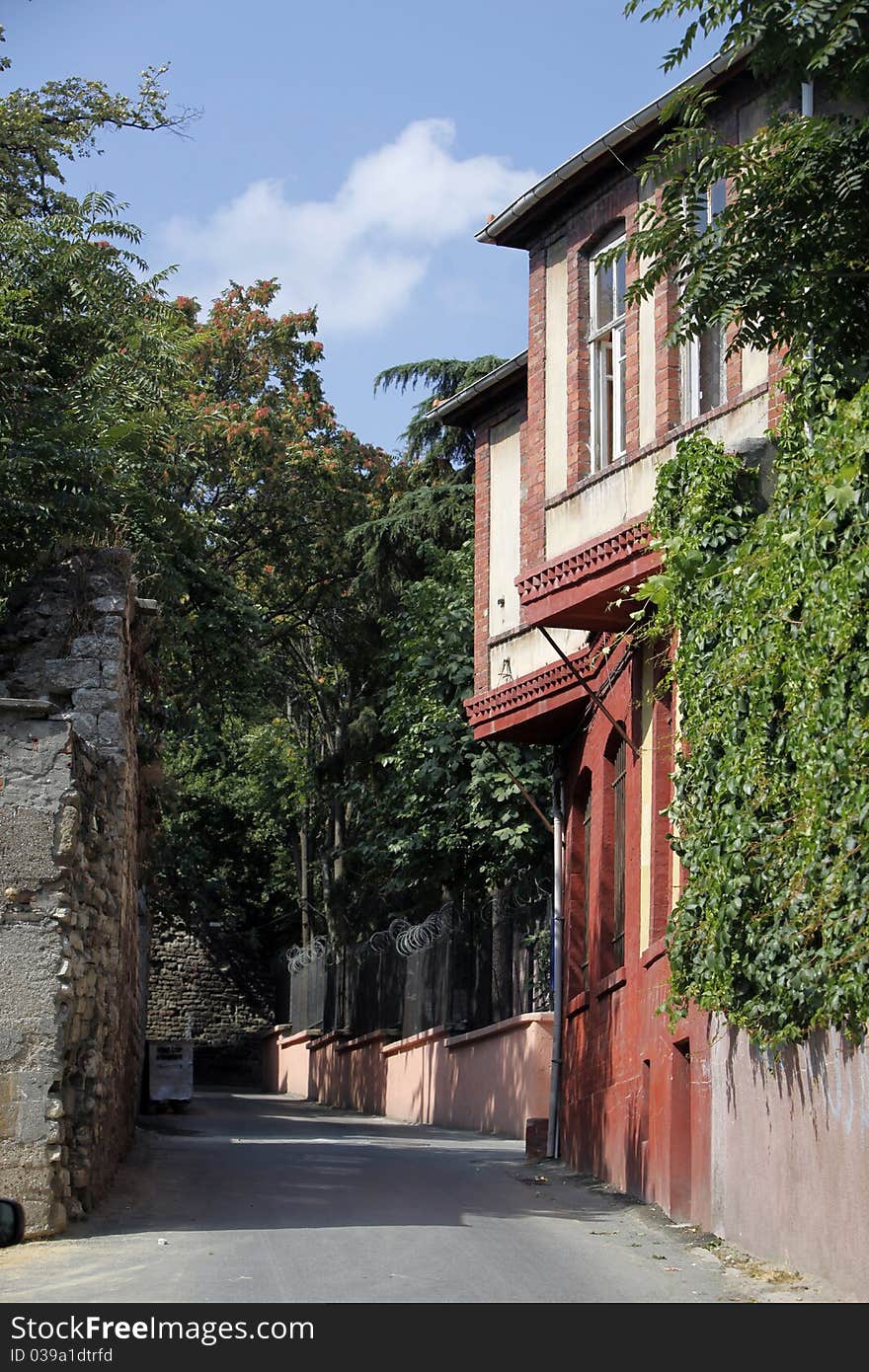 Traditional Turkish houses in Istanbul,Turkey